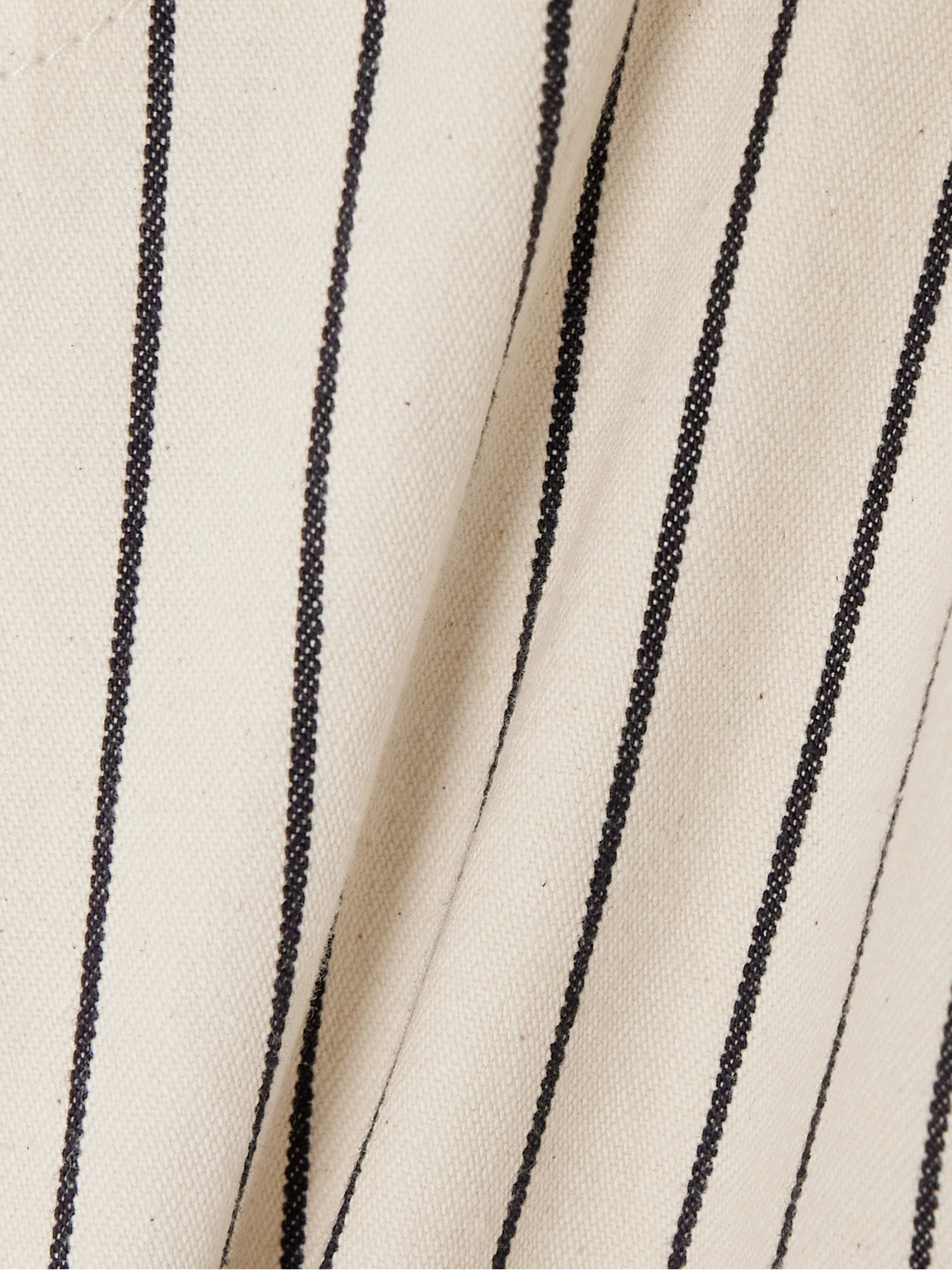 THE FRANKIE SHOP SASHA STRIPED HIGH-RISE WIDE-LEG JEANS