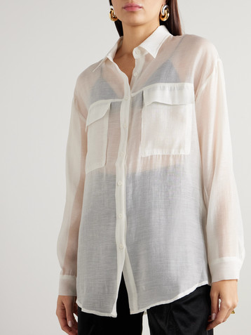 The Frankie Shop Madeline Lyocell-blend shirt