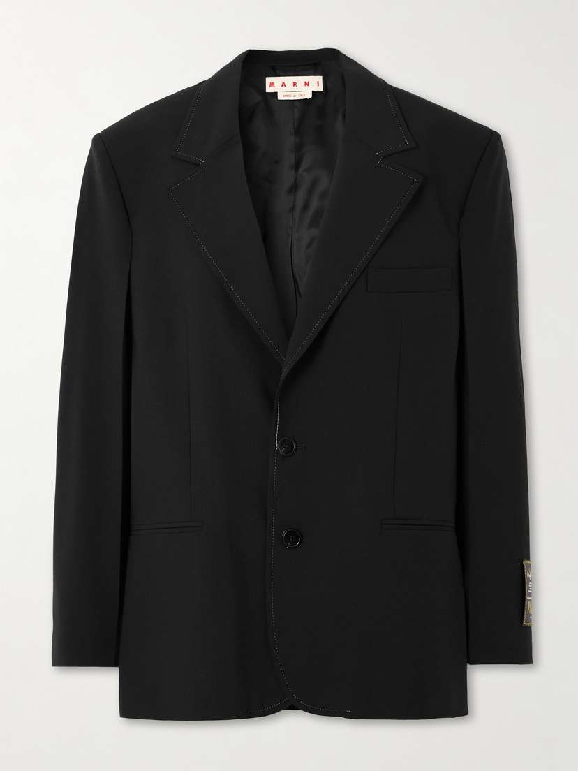 Marni Appliquéd Grain De Poudre Blazer