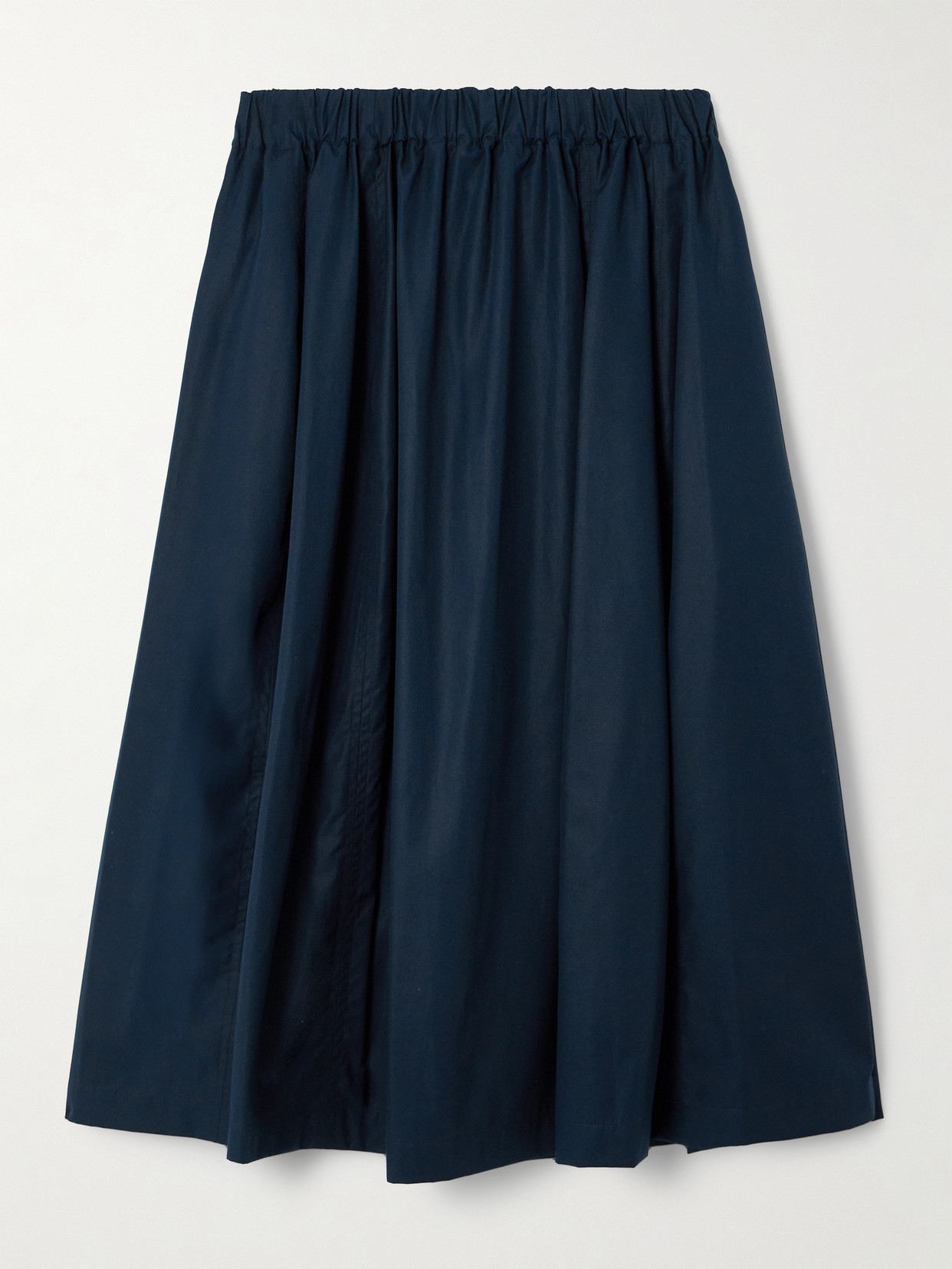 Marni - Gathered Cotton-poplin Midi Skirt - Blue