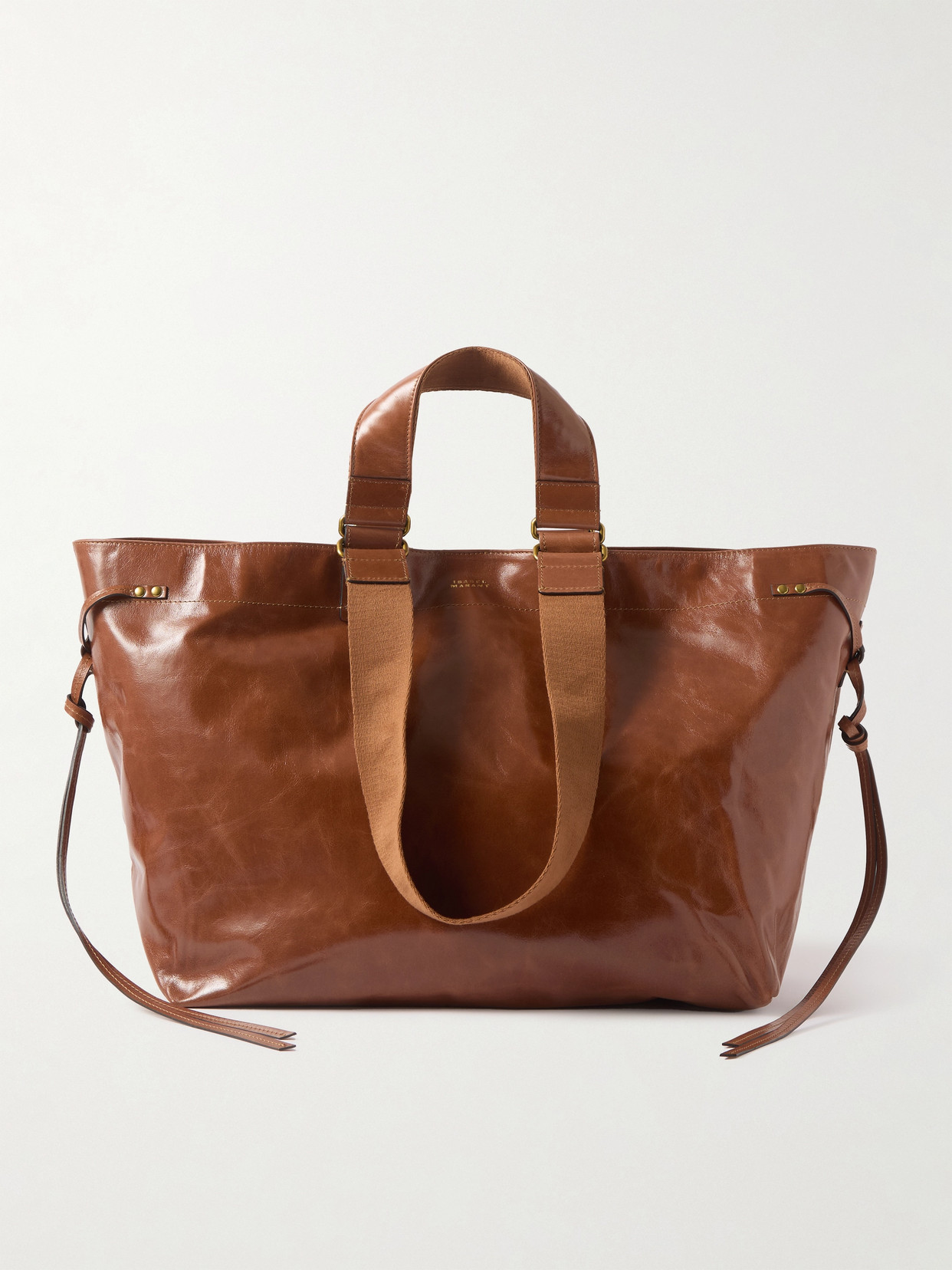 Isabel Marant Wardy Leather Tote Bag In Brown