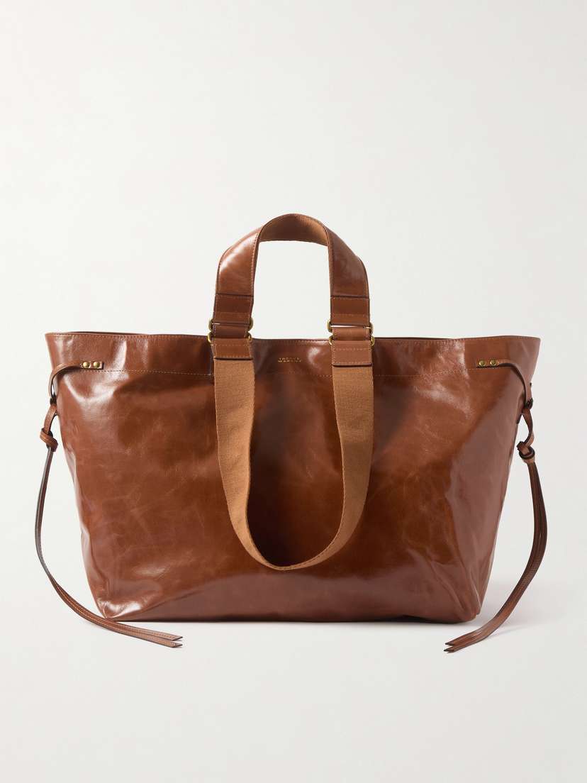 Isabel Marant Wardy Crinkled-leather Tote