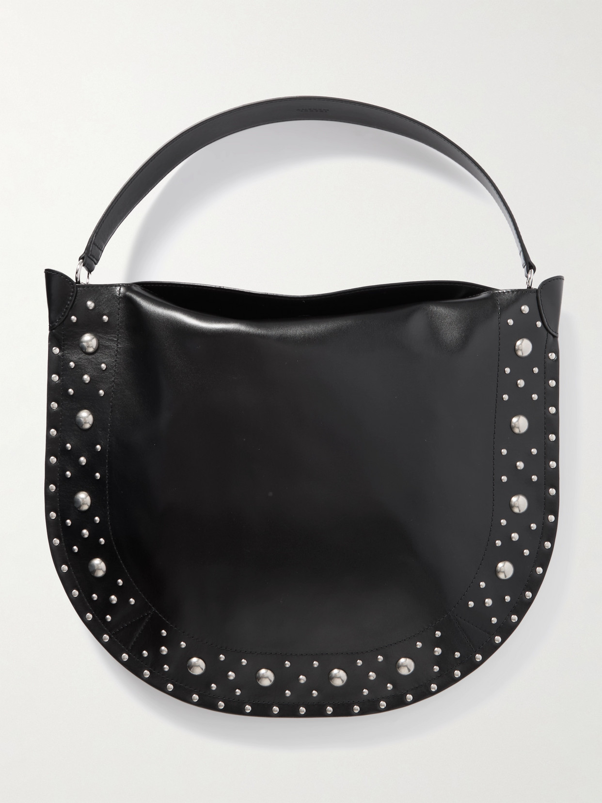 Isabel Marant Oskan Studded Leather Shoulder Bag In Black