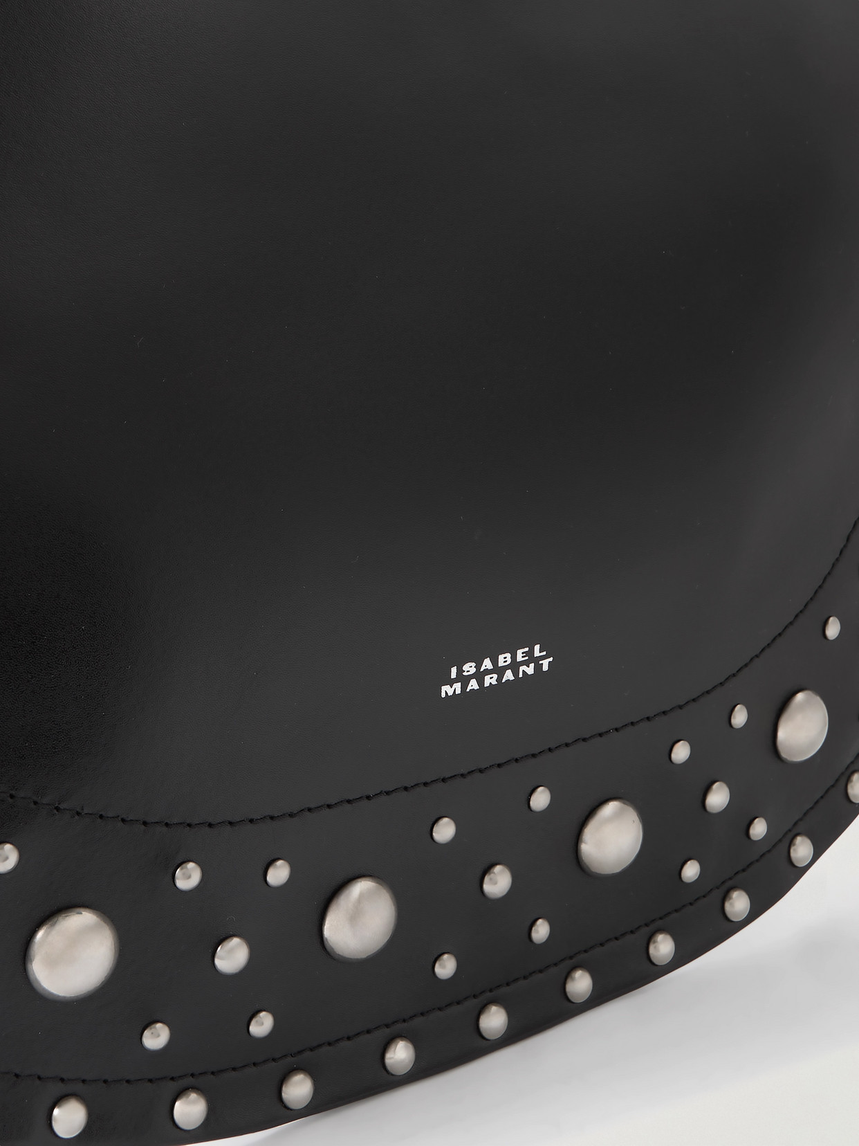 Isabel Marant Oskan Studded Leather Shoulder Bag In Black