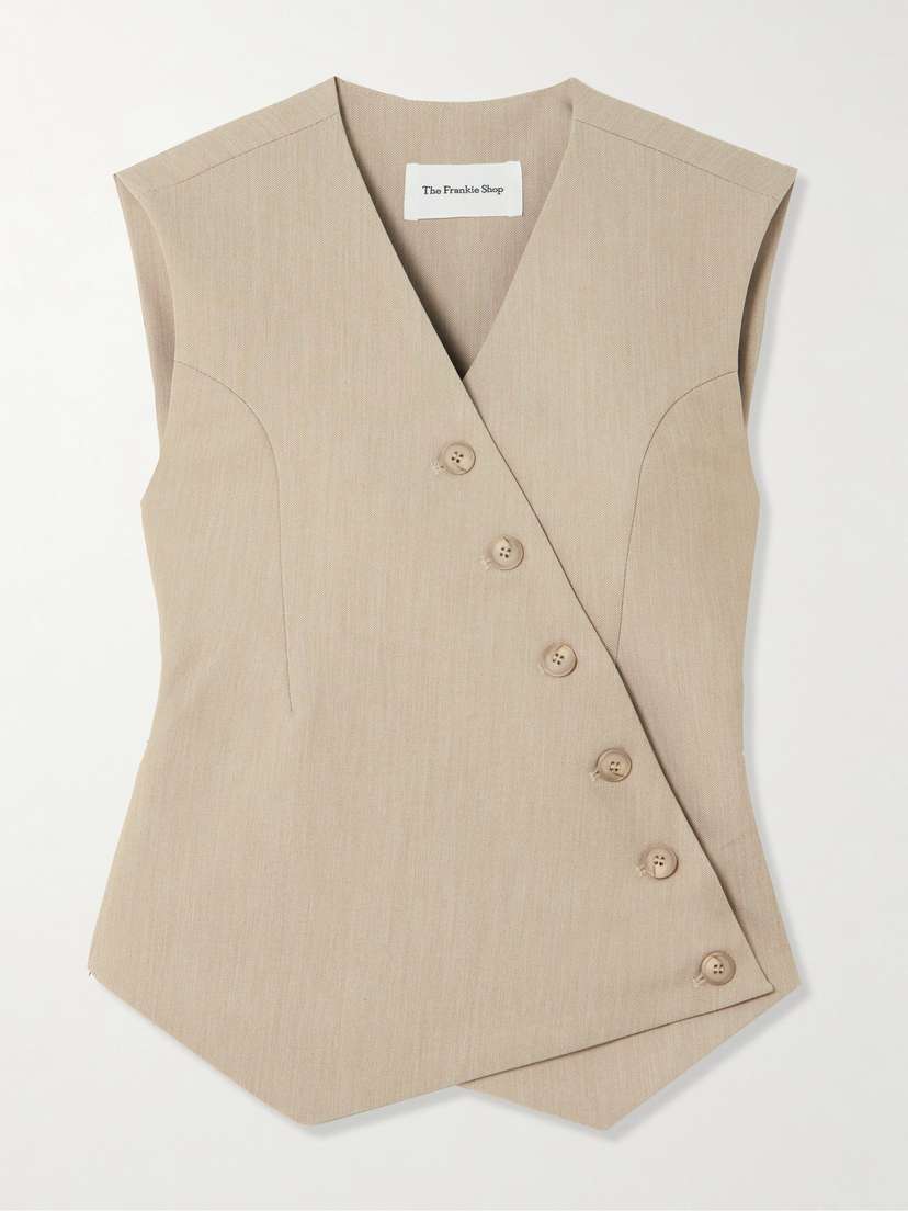 The Frankie Shop Maesa Asymmetric Canvas Vest
