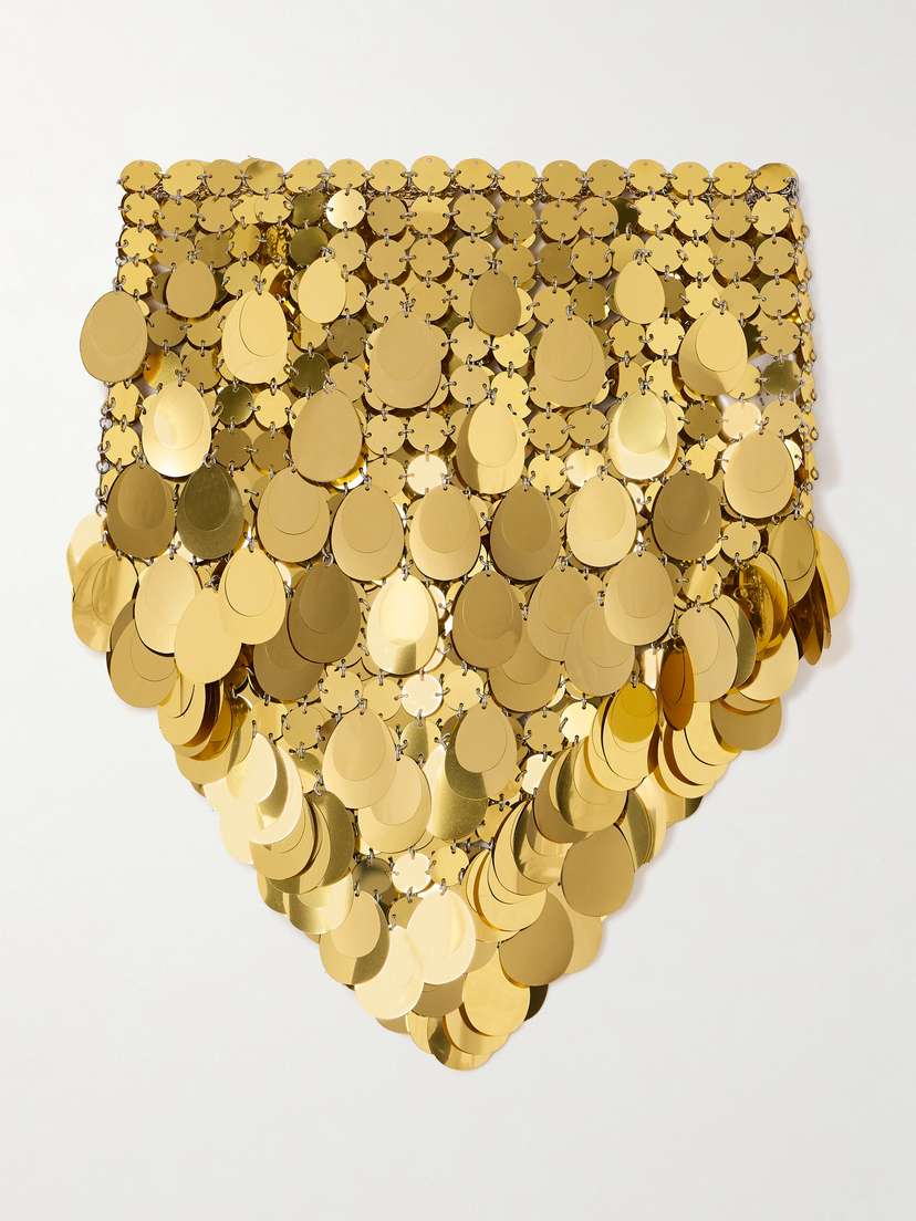 Rabanne Sparkle Assembly Paillette-embellished Chainmail Mini Skirt