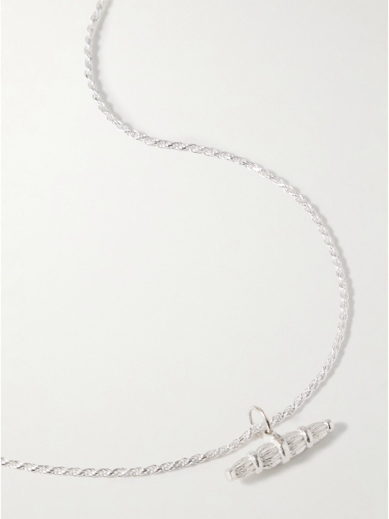 Bleue Burnham Bar Willow Sterling Silver Necklace In Metallic