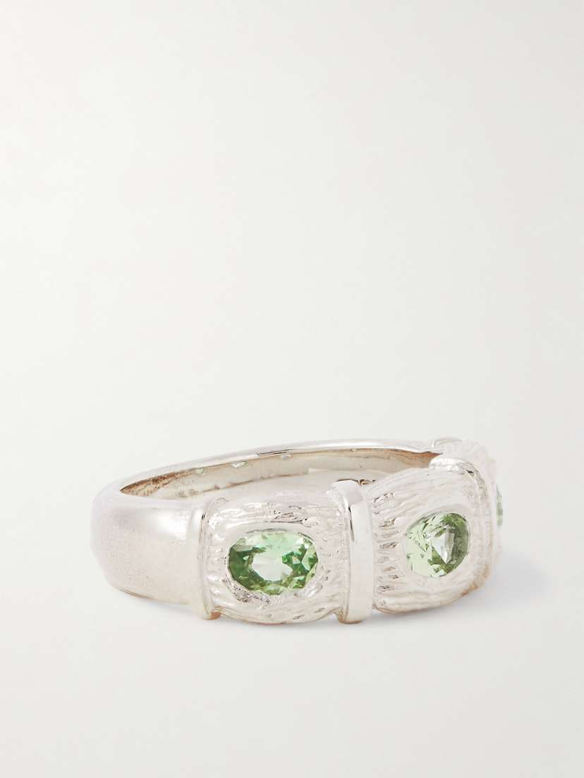 Bleue Burnham The Window Box Recycled Sterling Silver Laboratory-grown Sapphire Ring