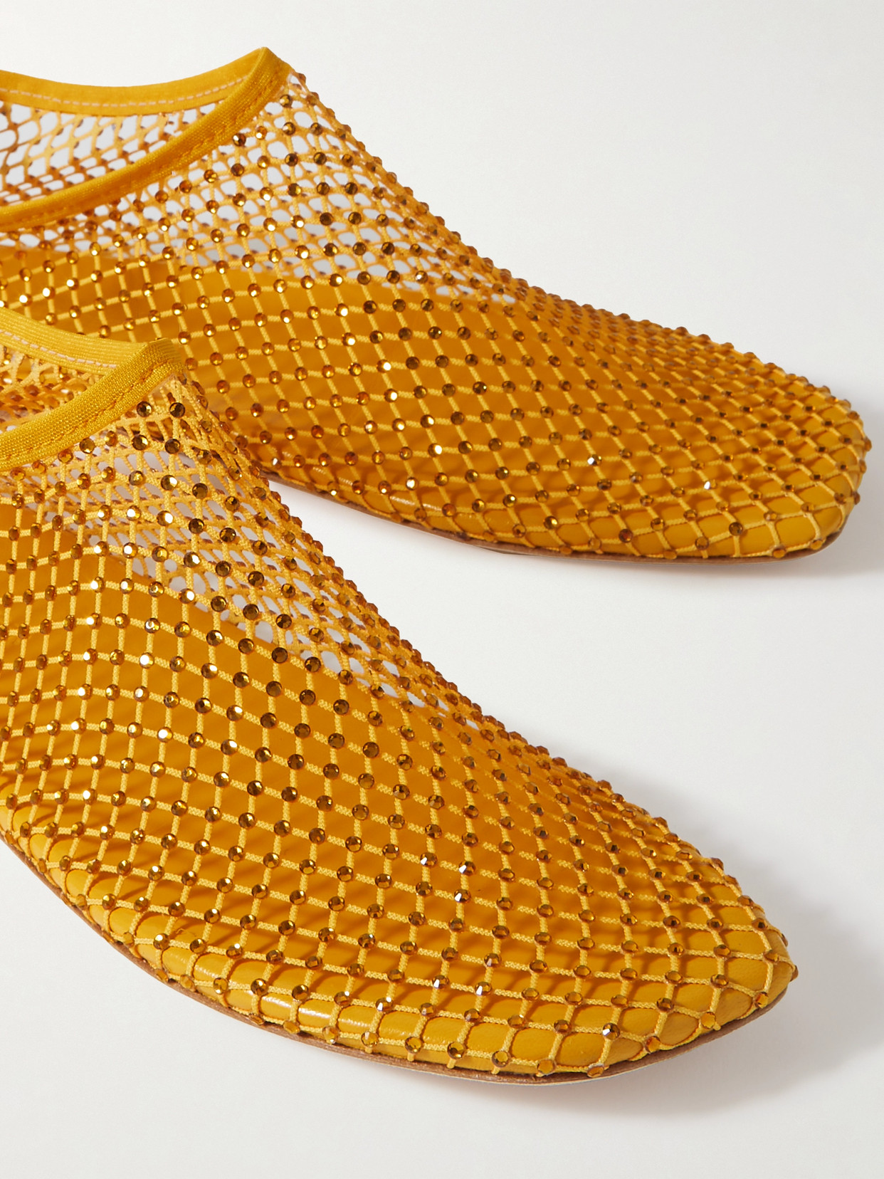 Minette Crystal-Embellished Ballet Flats