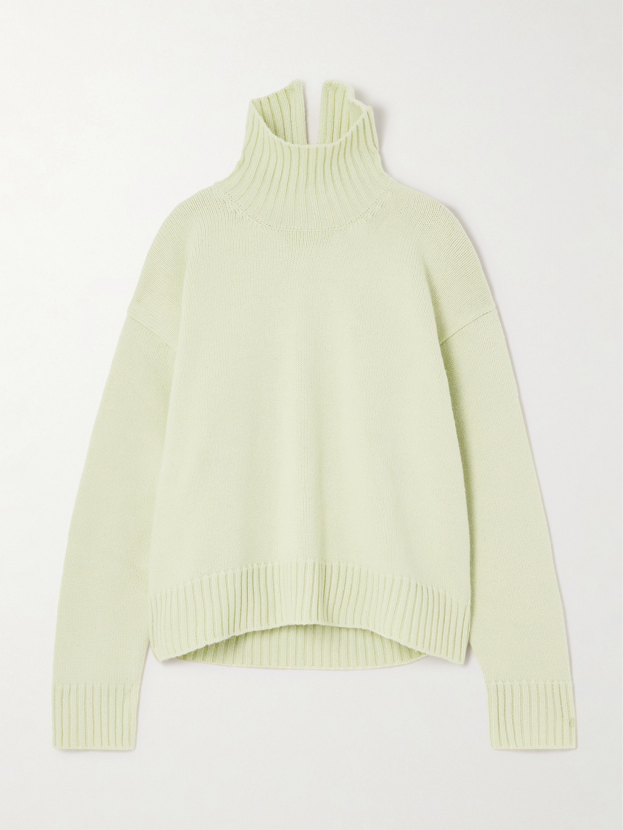 Jil Sander Cashmere-blend Turtleneck Sweater In Green