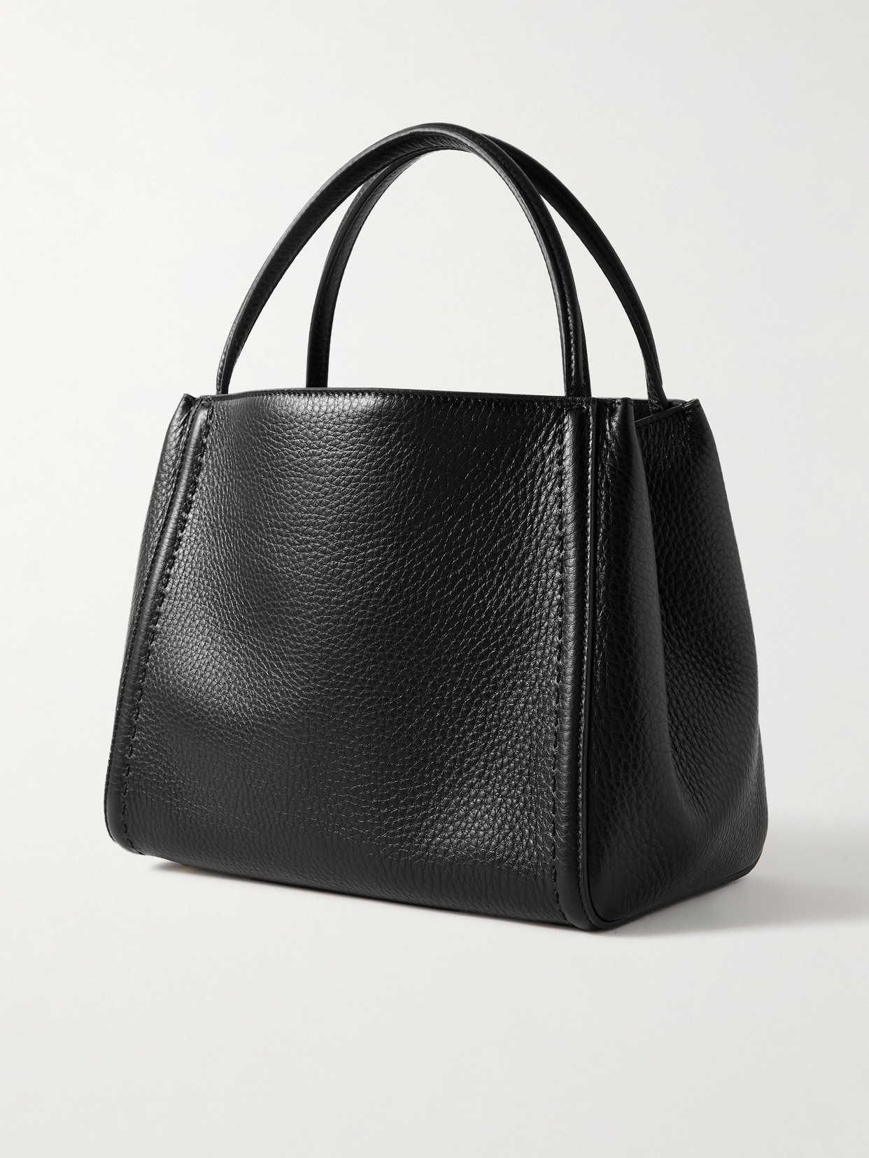 Valentino All Time Medium Textured-leather Shoulder Bag In Black