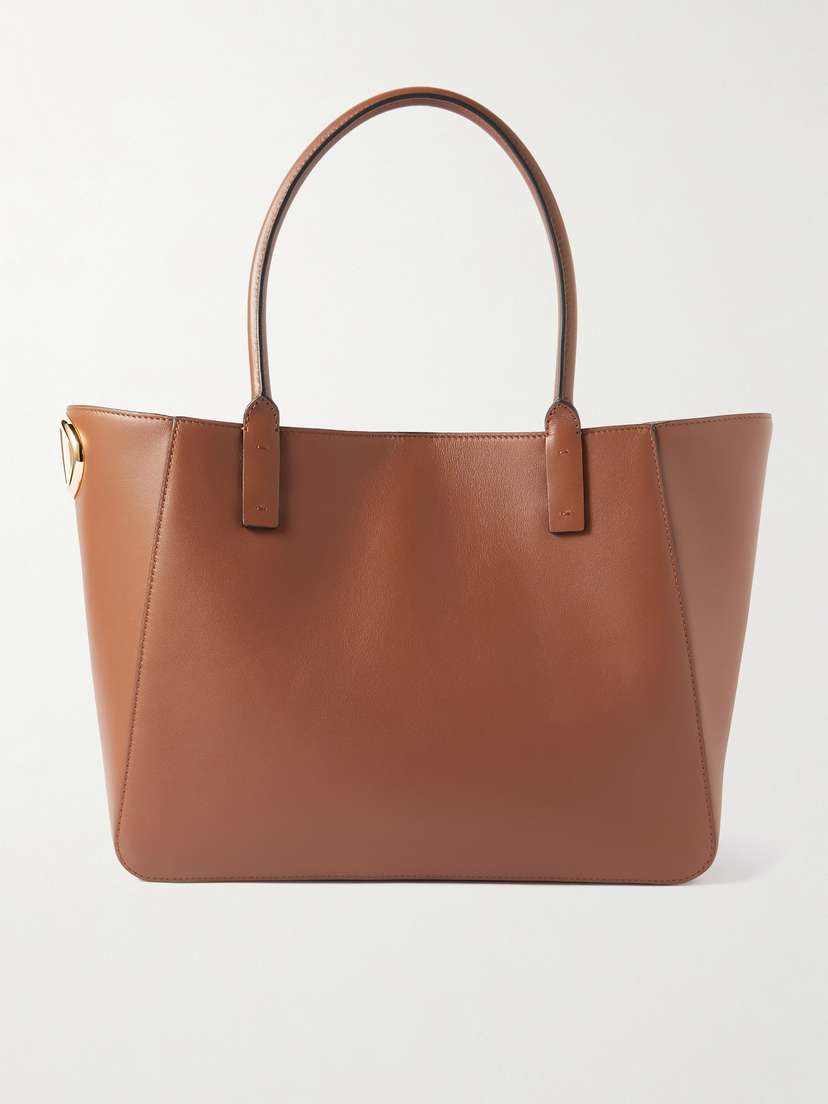 Valentino Garavani Vlogo Side Embellished Leather Tote