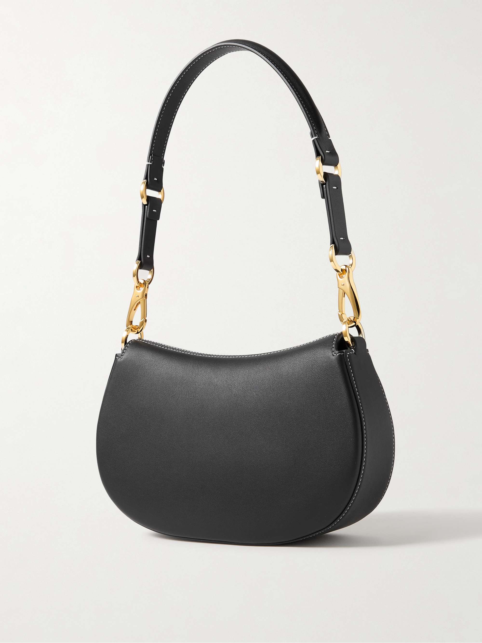 Black Ohval leather shoulder bag | VALENTINO GARAVANI | NET Black Ohval leather shoulder bag | VALENTINO GARAVANI | NET