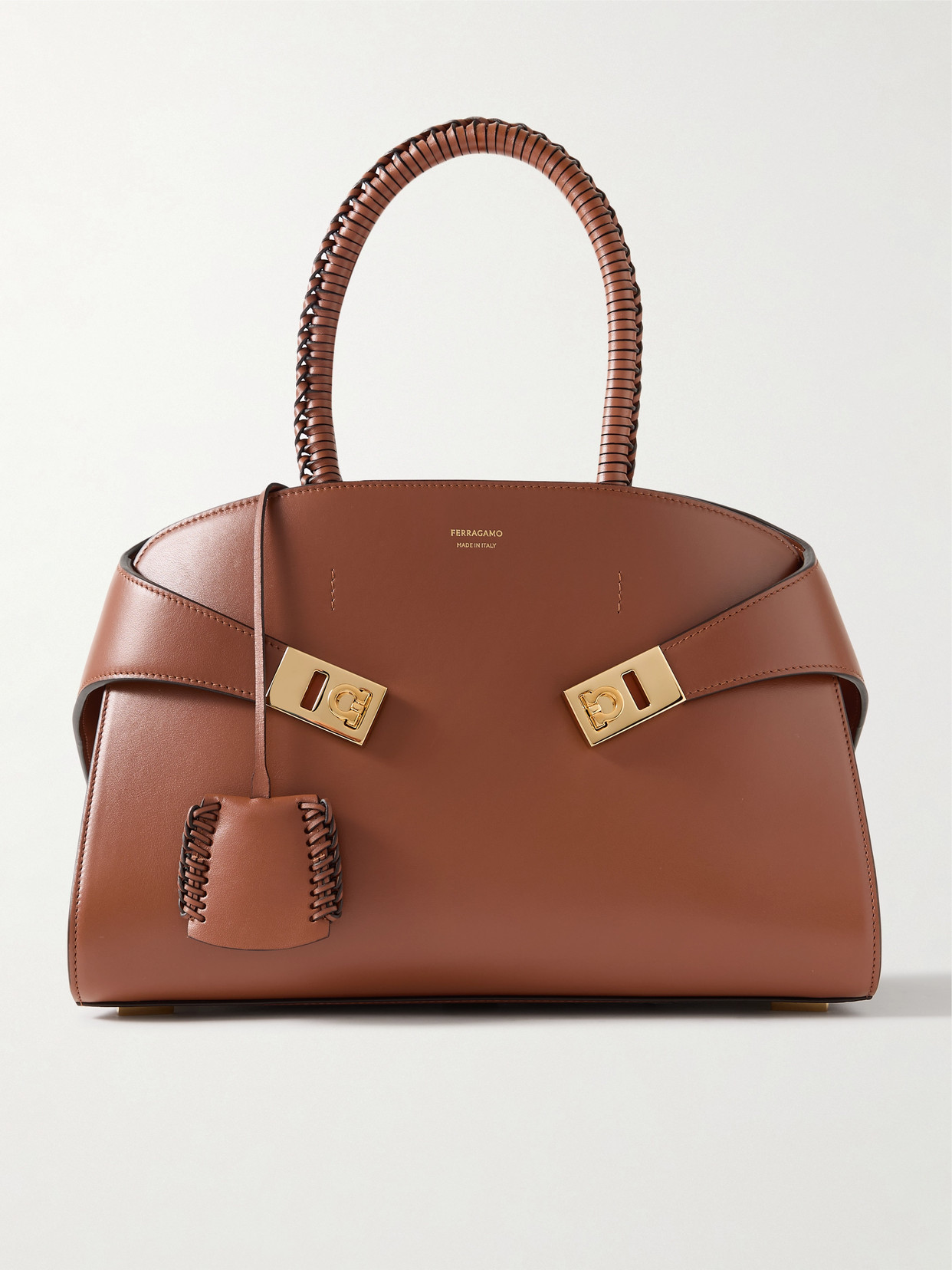 Ferragamo - Hug Small Leather Tote - Brown