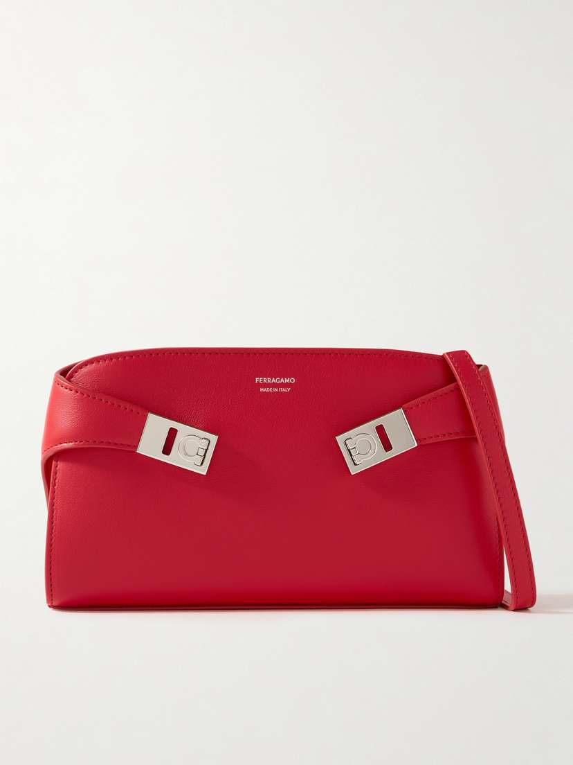 Ferragamo Hug Embellished Leather Shoulder Bag