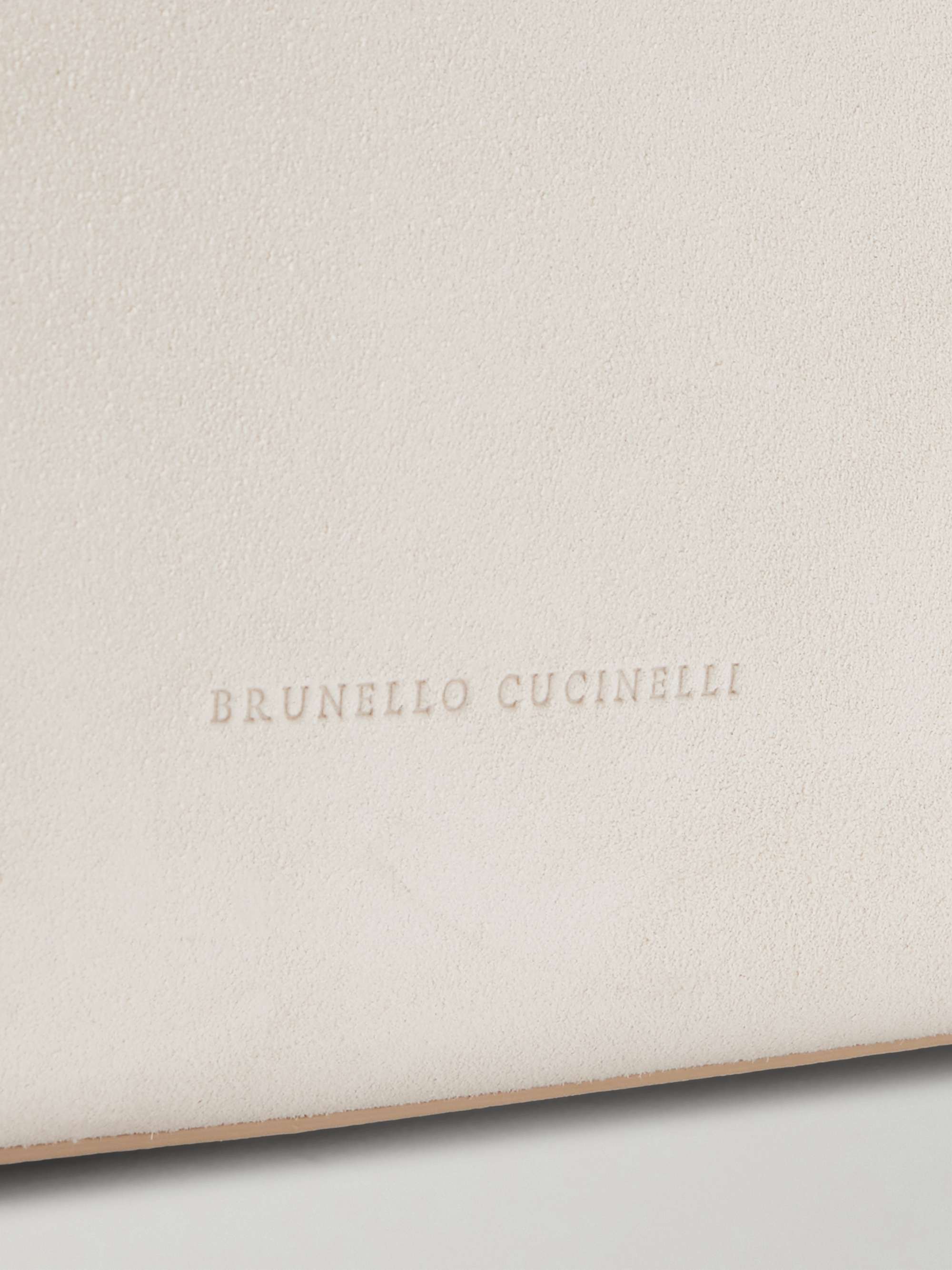 BRUNELLO CUCINELLI Bead-embellished suede shoulder bag