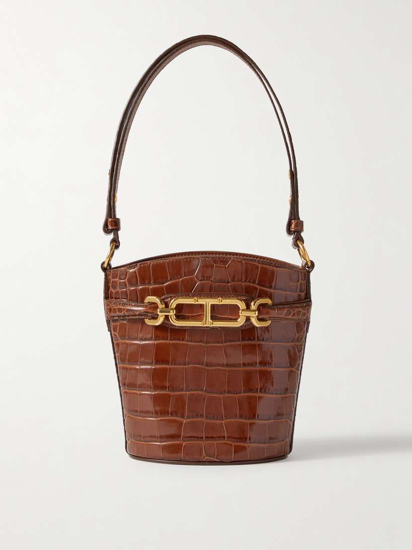 Tom Ford Whitney Small Croc-effect Leather Bucket Bag