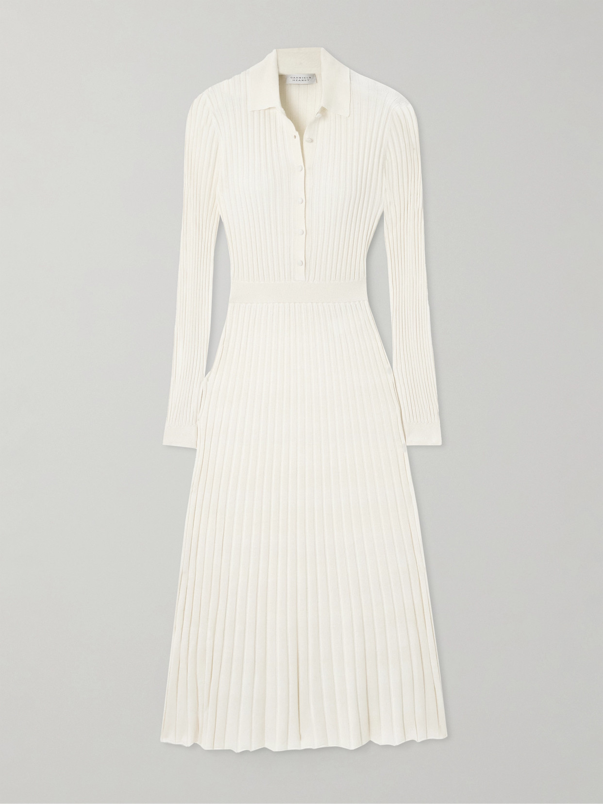 Gabriela Hearst - Ardor Ribbed Cashmere And Silk-blend Midi Dress - Ivory