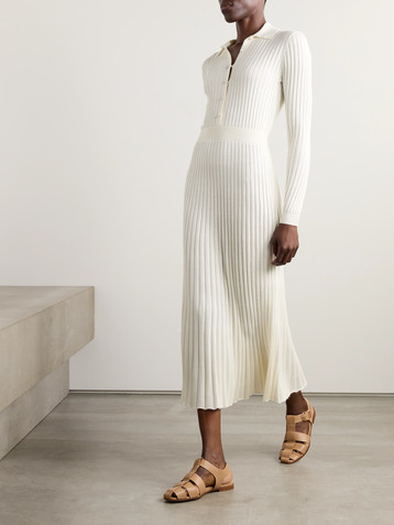 Gabriela Hearst Ardor ribbed cashmere and silk-blend midi dress
