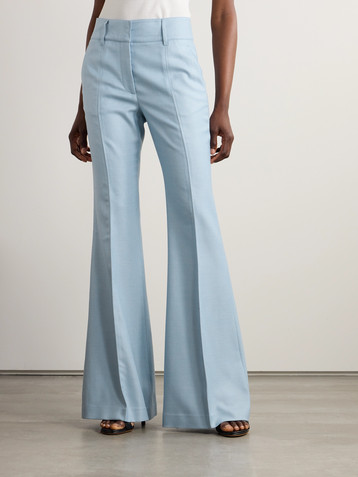 Gabriela Hearst Rhein silk and wool-blend flared pants