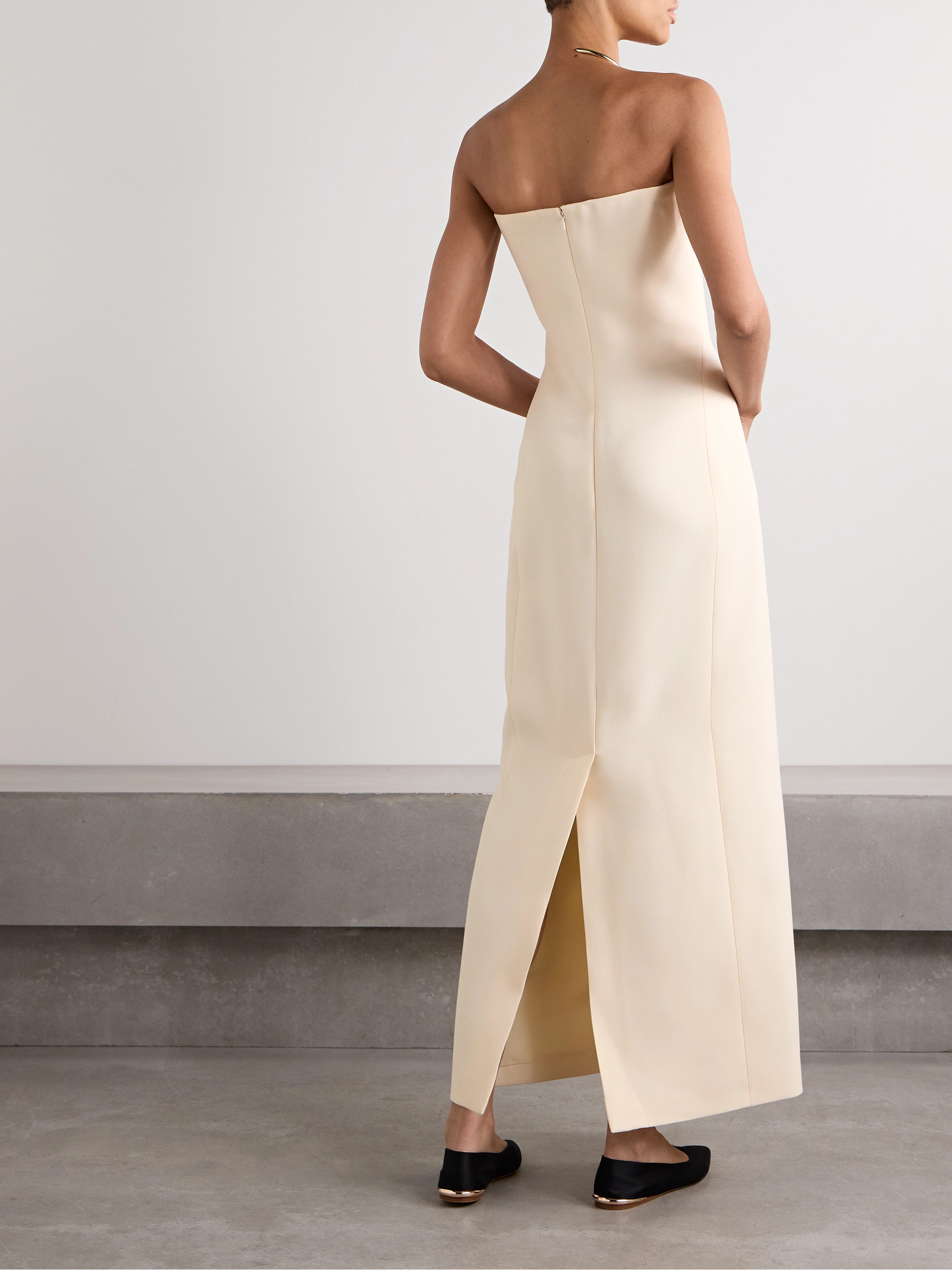 Gabriela Hearst Opus strapless wool and silk-blend maxi dress