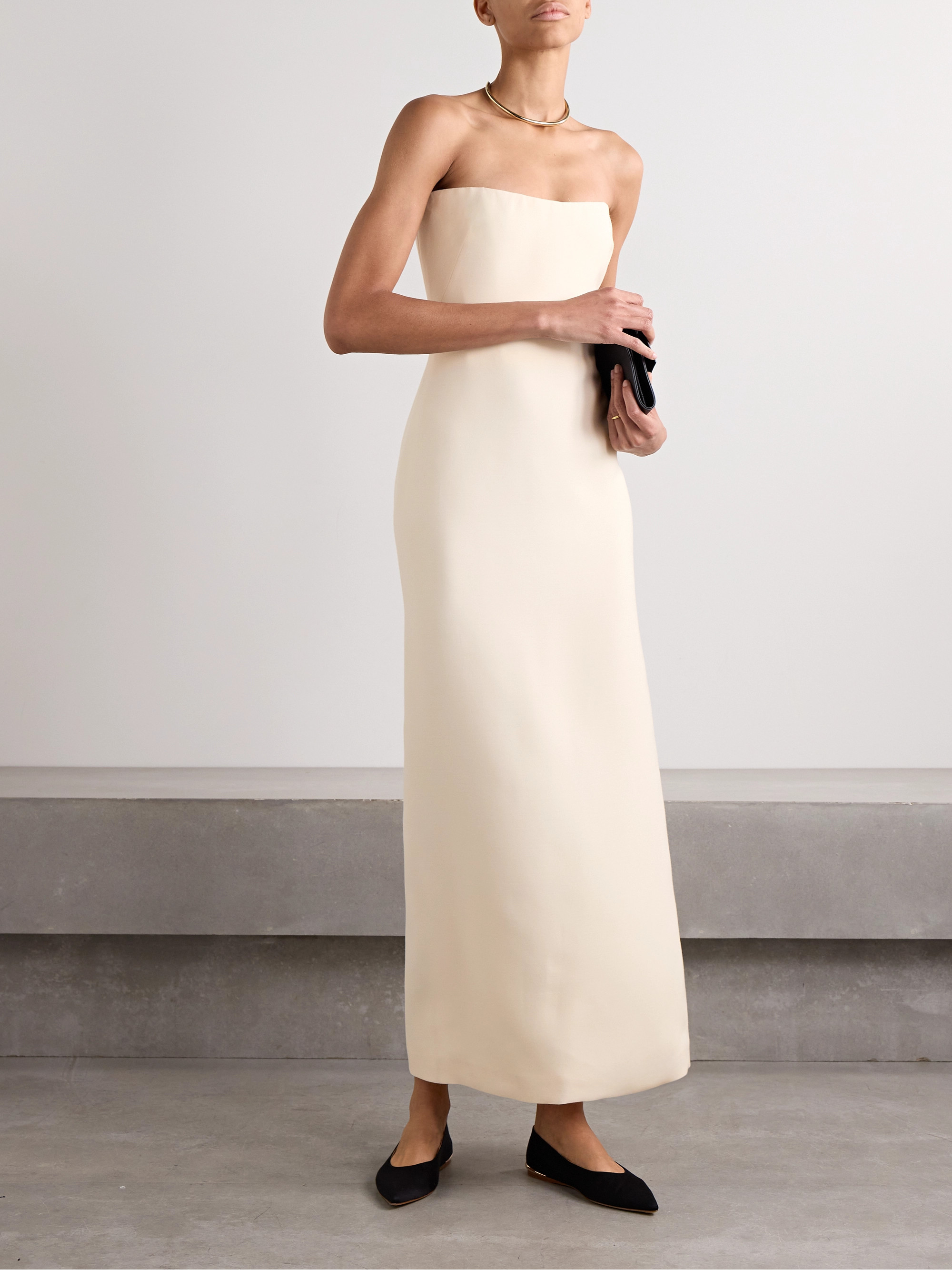 Gabriela Hearst Opus strapless wool and silk-blend maxi dress