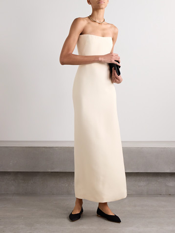 Gabriela Hearst Opus strapless wool and silk-blend maxi dress