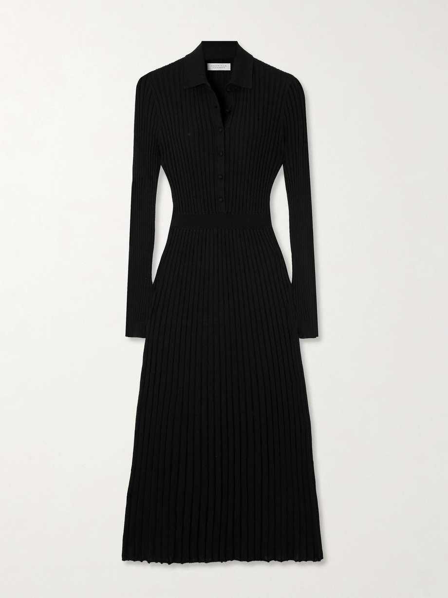 ardor ribbed cashmere and silk-blend midi dress