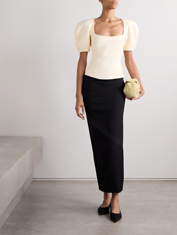 Gabriela Hearst Amer wool and silk-blend top