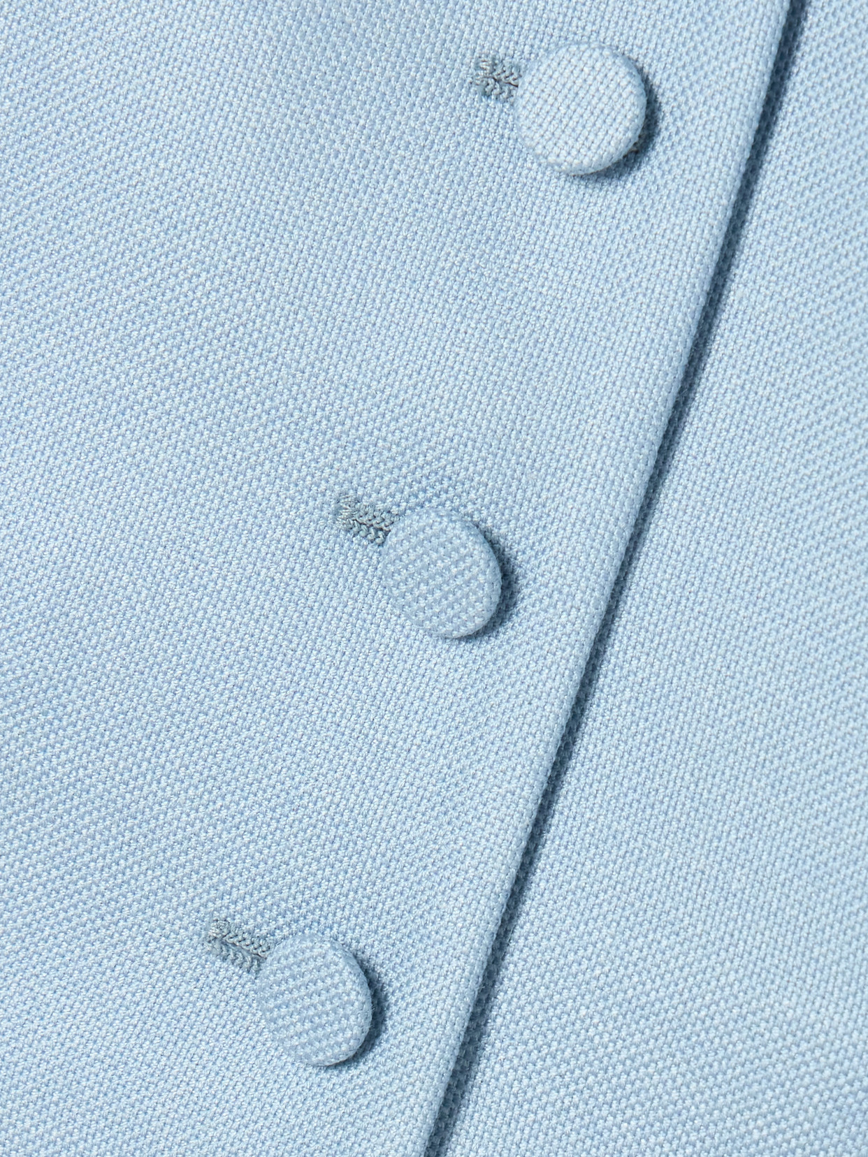Gabriela Hearst Coleridge Wool, Silk And Linen-blend Vest In Blue