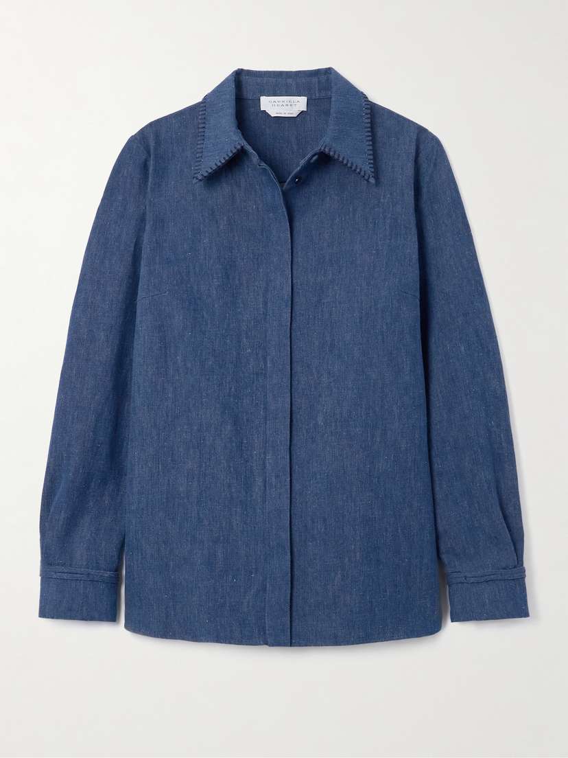 Gabriela Hearst Cruz Cotton And Linen-blend Chambray Shirt