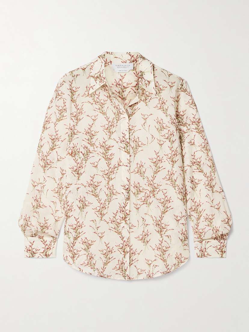 Gabriela Hearst Henri Floral-print Wool-gauze Blouse