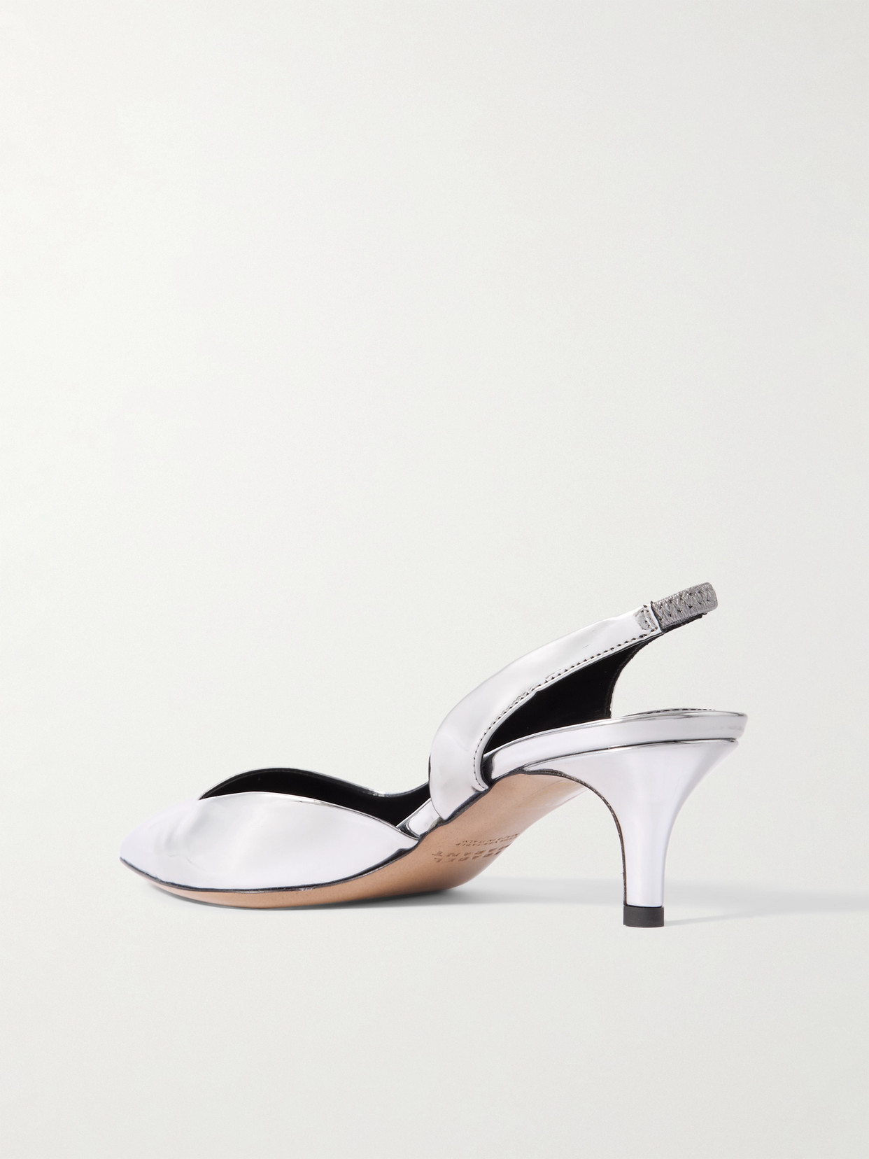 Piery Mirrored-Leather Slingback