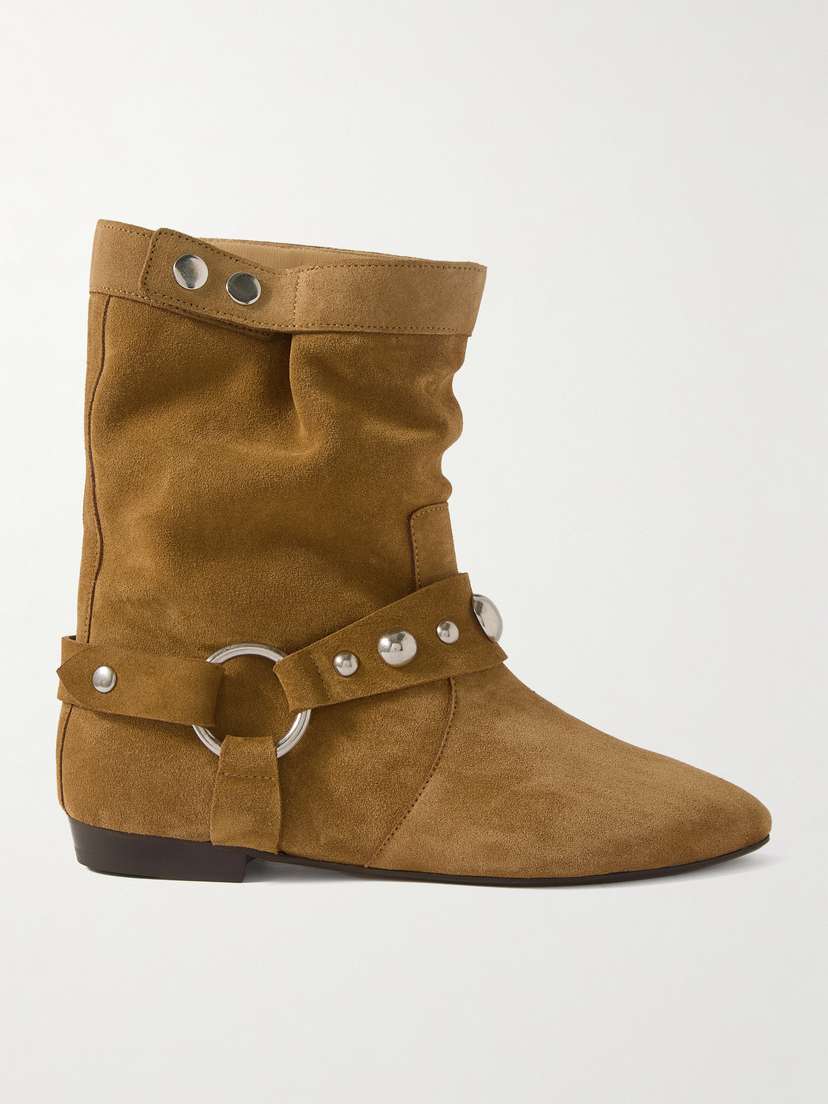 Isabel Marant Stania Studded Suede Ankle Boots