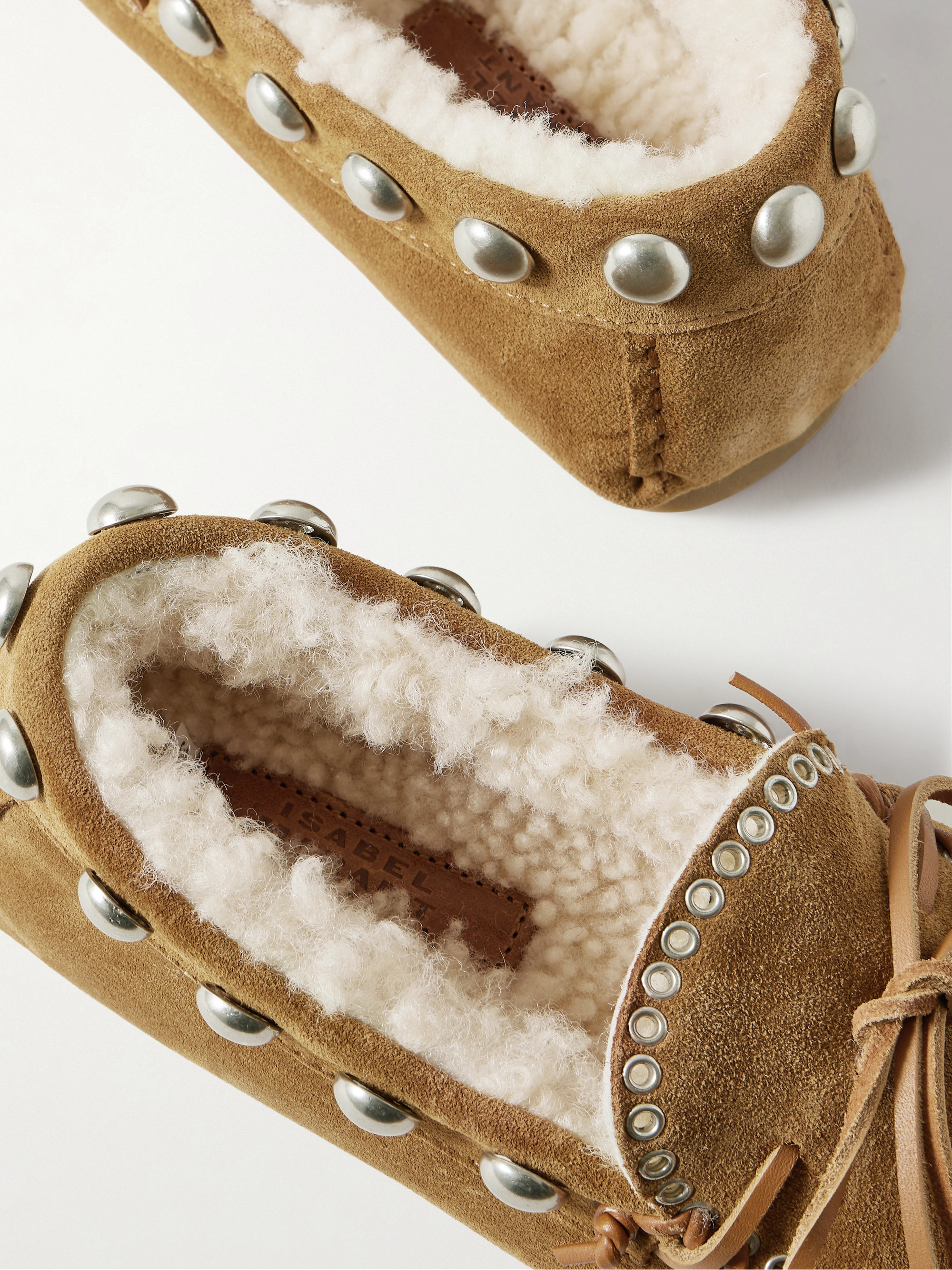 Isabel Marant Fitza embellished suede loafers