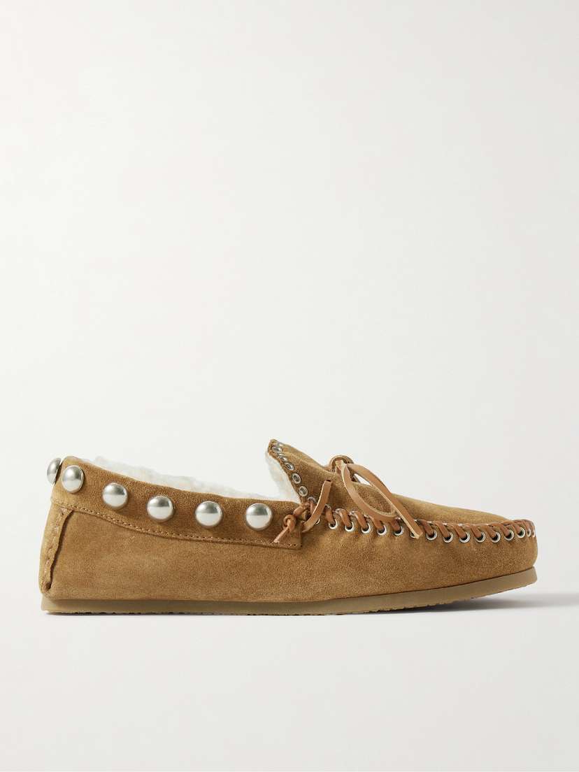Isabel Marant Fitza Embellished Suede Loafers