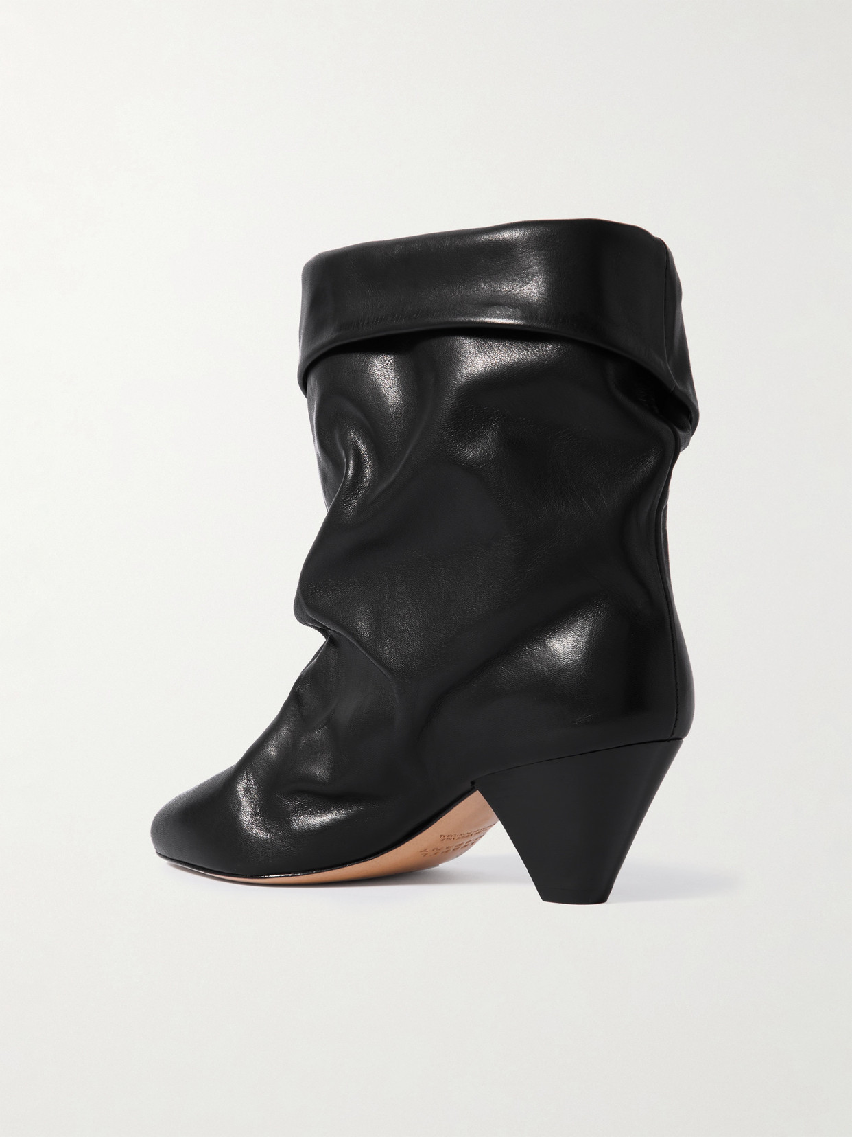 Isabel Marant Ryska Leather Ankle Boots In Black