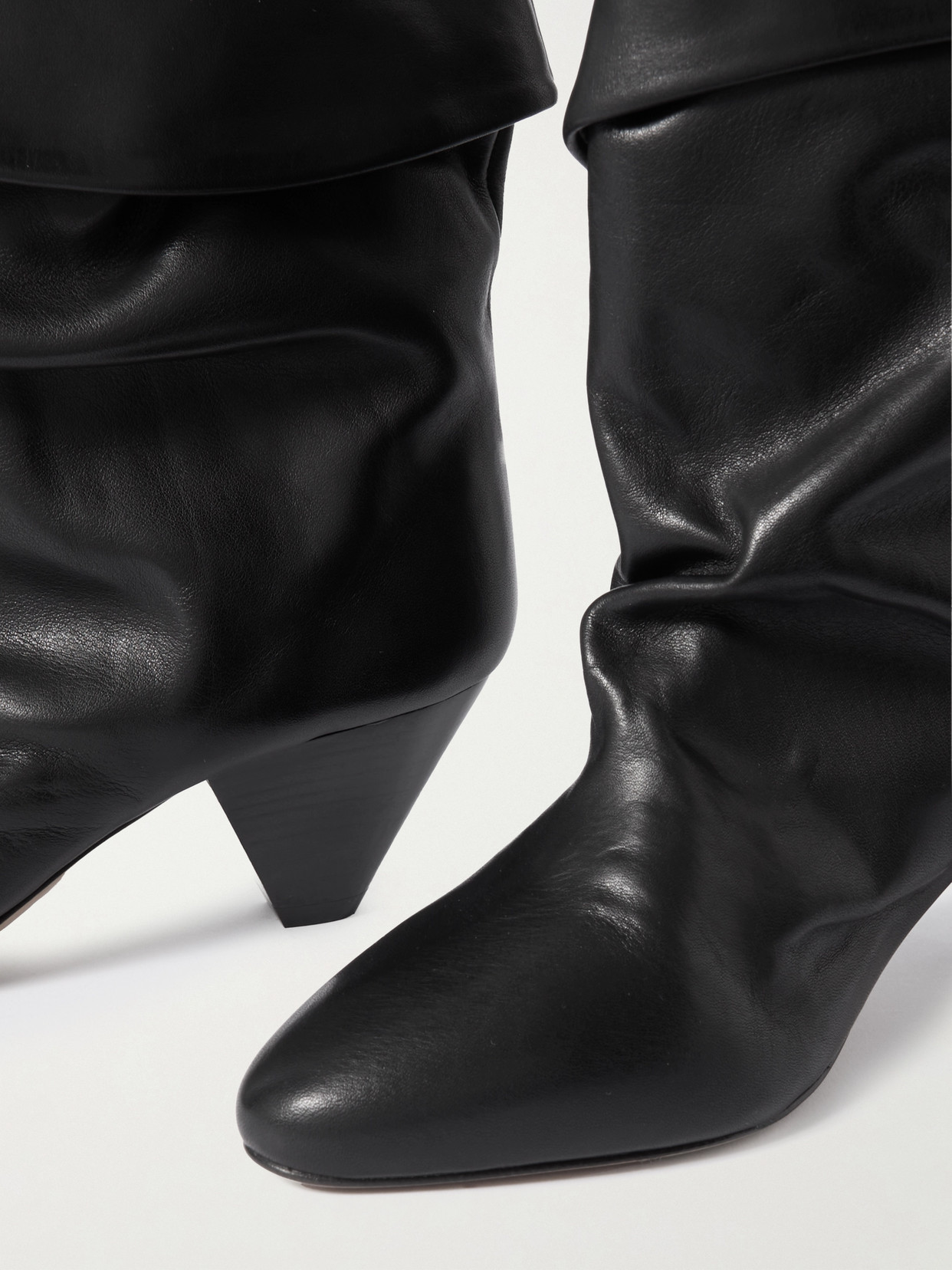 Isabel Marant Ryska Leather Ankle Boots In Black