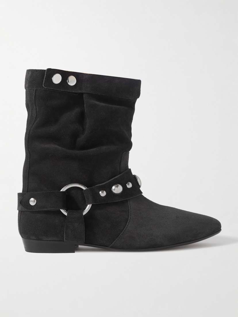 Isabel Marant Stania Studded Suede Ankle Boots