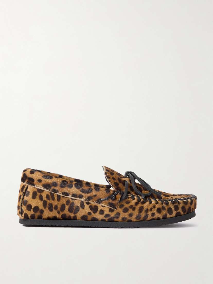 Isabel Marant Fitza Leopard-print Calf Hair Loafers