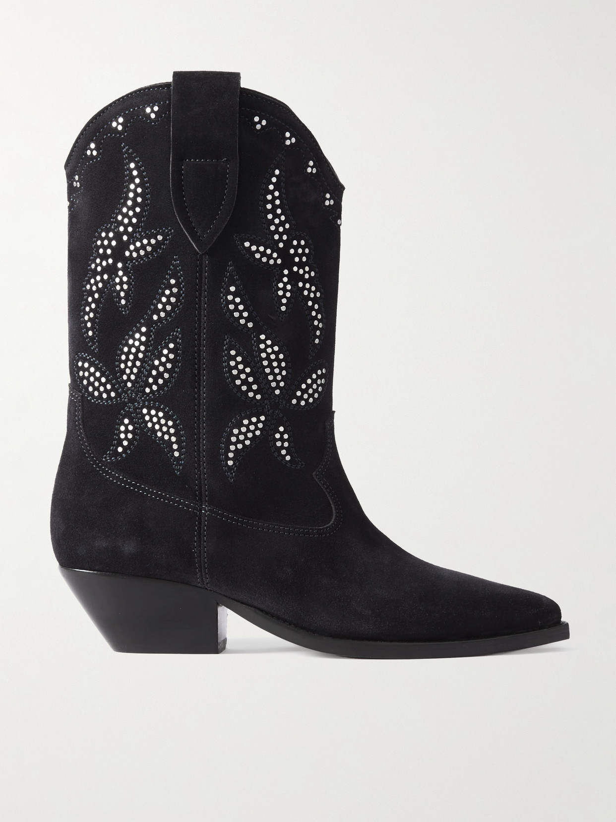 Isabel Marant - Duerto Studded Suede Cowboy Boots - Black