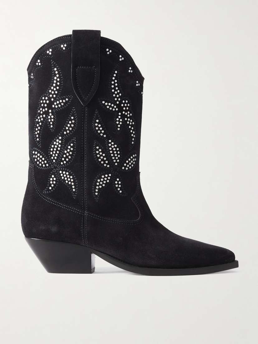 Isabel Marant Duerto Studded Suede Cowboy Boots