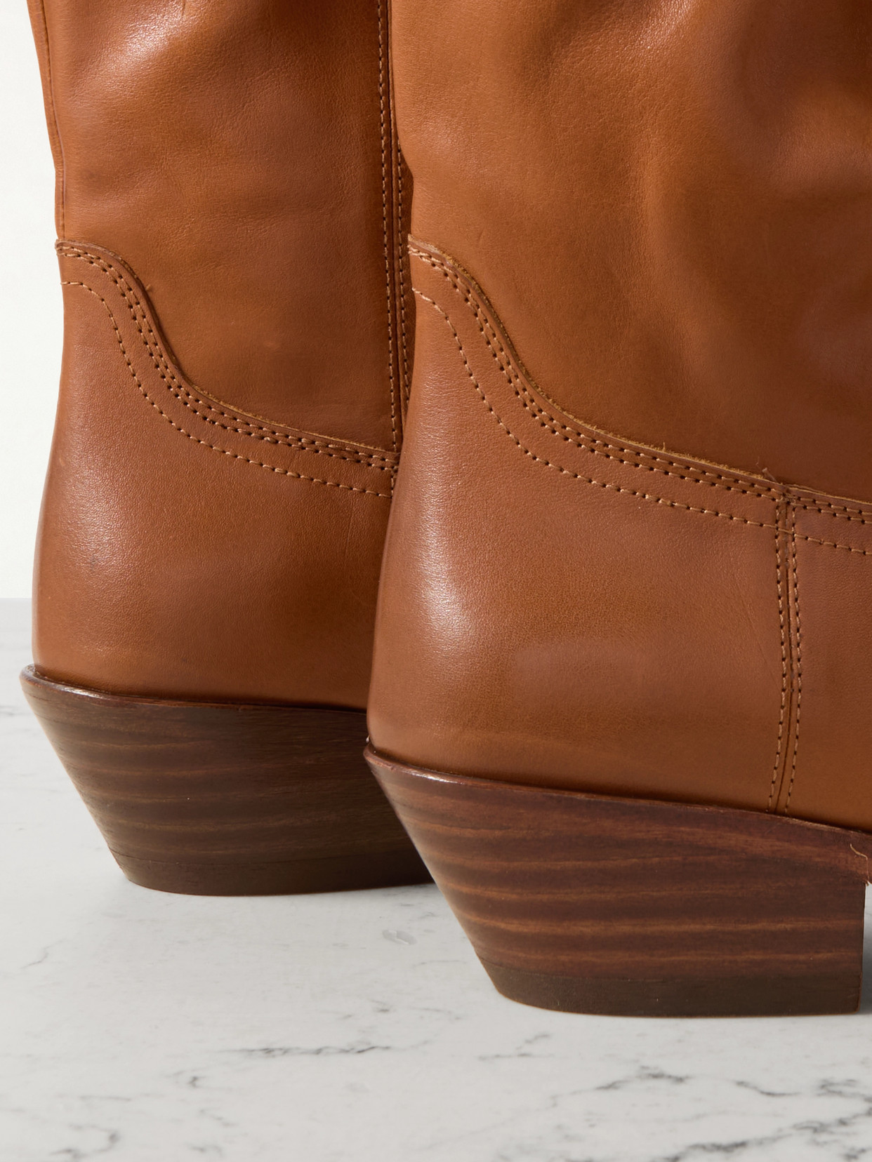 Isabel Marant Ademe Havana Leather Biker Boot In Brown