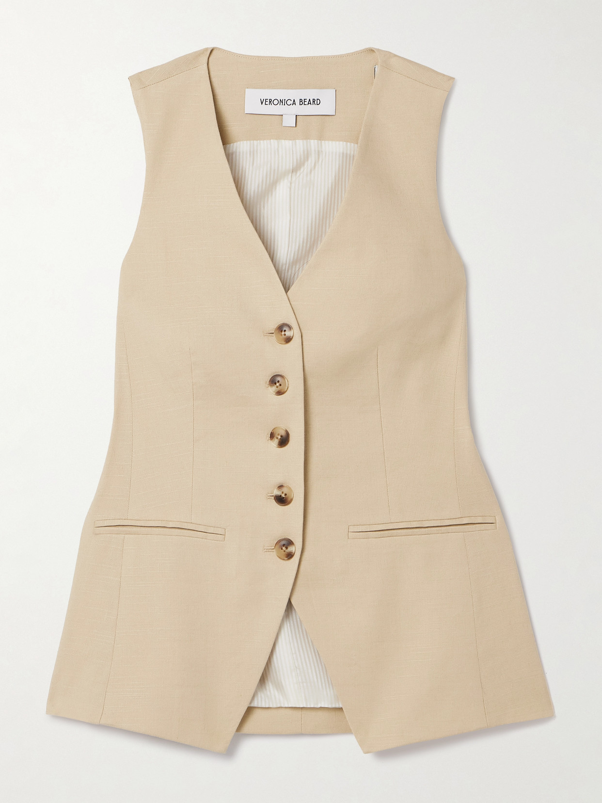 Veronica Beard - Liff Linen-blend Vest - Neutrals