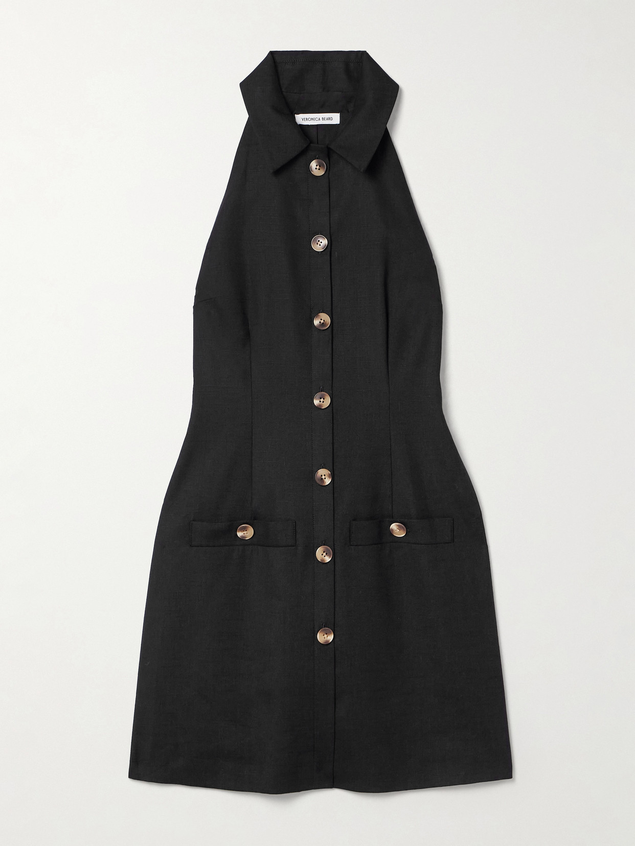 Veronica Beard - Roxanne Linen-blend Mini Dress - Black