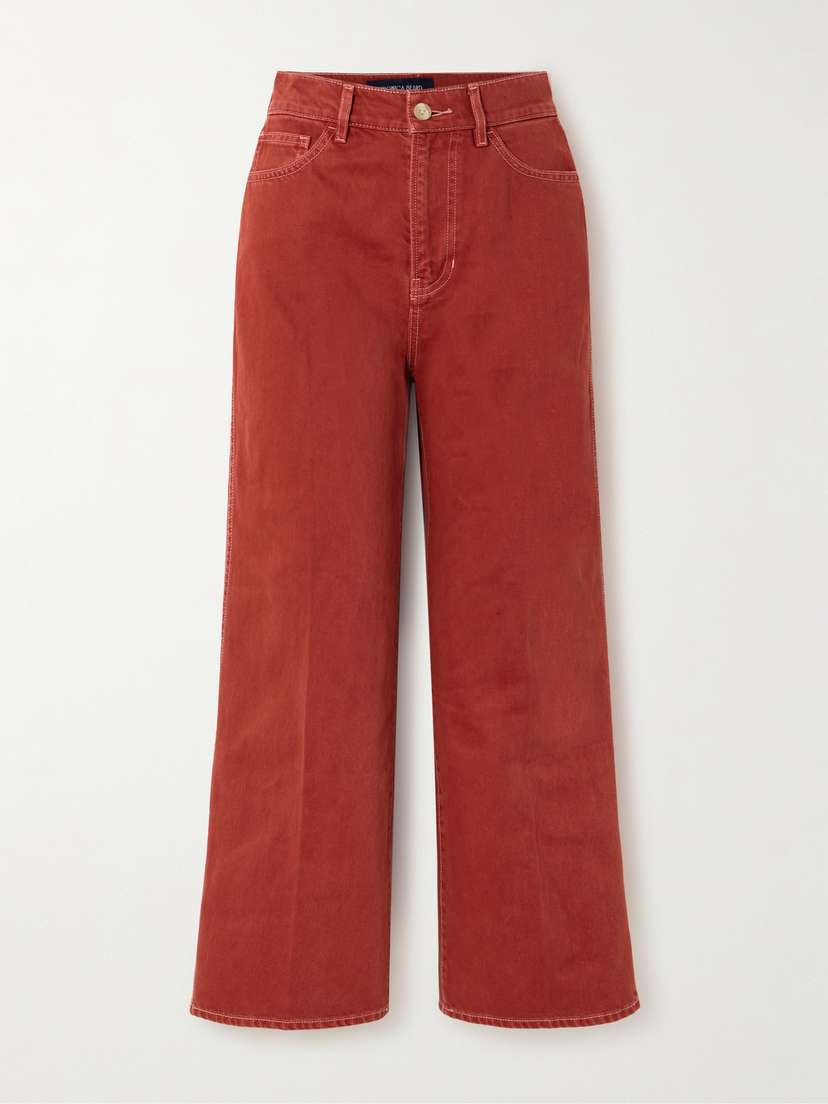 Veronica Beard Taylor High-rise Wide-leg Jeans