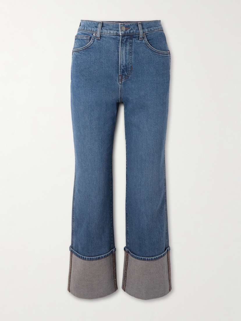 Veronica Beard Dylan Cropped High-rise Straight-leg Jeans