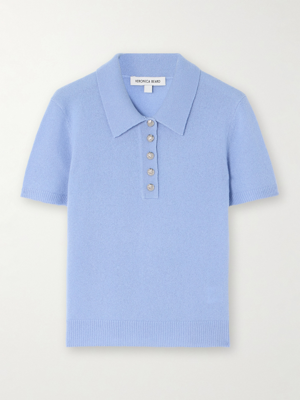Veronica Beard - Brandt Cashmere Polo Top - Purple