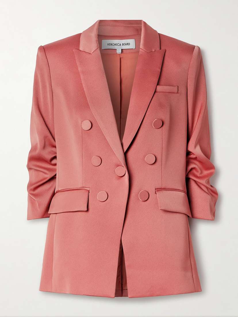 Veronica Beard Tomi Dickey Gathered Satin Blazer