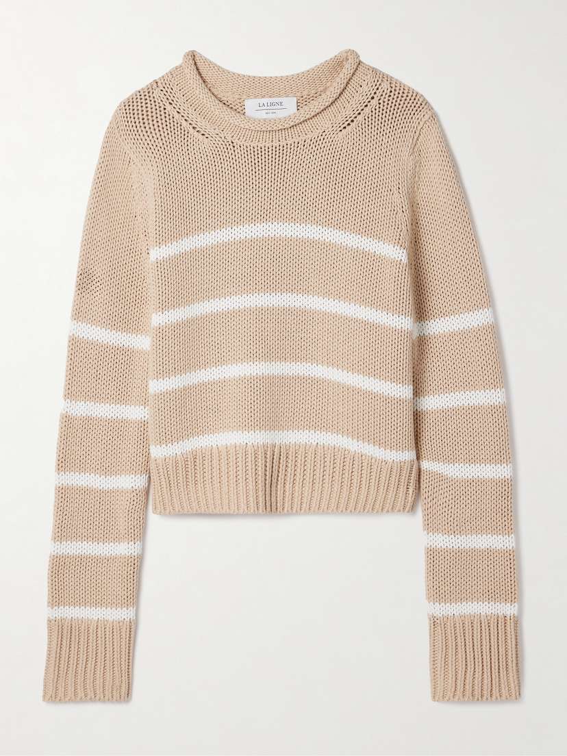 La Ligne Mini Marina Striped Cotton Sweater - x large